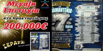 Τεράστια επιτυχία σε πρακτορείο ΟΠΑΠ στον Περδίκκα – Ένας υπερτυχερός κέρδισε στο ΣΚΡΑΤΣ 200.000 ευρώ!