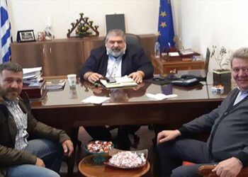 Συνάντηση Δημάρχου Εορδαίας, Π. Πλακεντά με τον Πρόεδρο της ΠΟΕ-ΟΤΑ Νίκο Τράκα