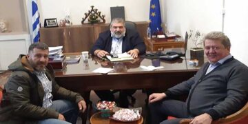 Συνάντηση Δημάρχου Εορδαίας, Π. Πλακεντά με τον Πρόεδρο της ΠΟΕ-ΟΤΑ Νίκο Τράκα