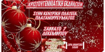 Άναμμα Χριστουγεννιάτικου Δέντρου στο Πλατανόρρευμα!