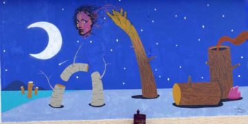 Εικαστική παρέμβαση σε σχολικό τοίχο στη Γαλατινή από τη Σχολή Καλών Τεχνών Φλώρινας