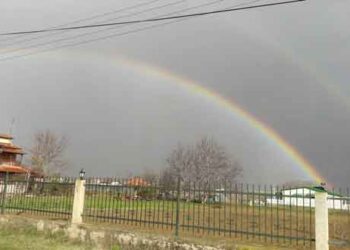 Μαγευτικό διπλό ουράνιο τόξο πάνω από τον ουρανό της Ασβεστόπετρας Εορδαίας!