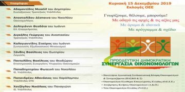 Προοδευτική Δημοκρατική Συνεργασία Οικονομολόγων: Οι υποψήφιοι για τις εκλογές του Οικονομικού Επιμελητηρίου και οι θέσεις του συνδυασμού