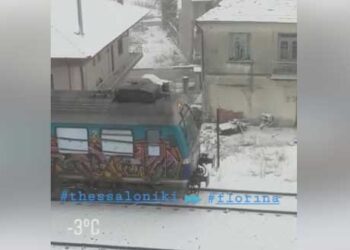Το “πολικό εξπρές”: VIDEO από τη διαδρομή με τρένο Θεσσαλονίκη – Φλώρινα, σήμερα το πρωί με -3 βαθμούς Κελσίου!