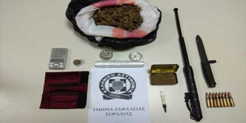 Πτολεμαΐδα: Συνελήφθη 23χρονος με ξιφολόγχη και κάνναβη