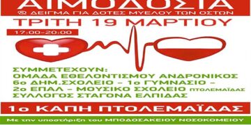 Εκδήλωση αλληλεγγύης από την Ομάδα Εθελοντισμού “Ανδρόνικος” και μαθητές – Το απόγευμα στην Πτολεμαΐδα