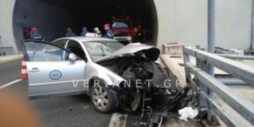 Βέροια: Ένας νεκρός και ένας τραυματίας σε τροχαίο στην Εγνατία Οδό – Το αυτοκίνητο οδηγούσε οδηγός ταξί με έδρα την Κοζάνη