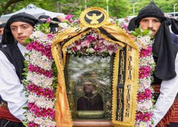 Η Θαυματουργός Εικόνα της Παναγίας Σουμελά στη Ι. Μ. Αγ. Ιωάννου Βαζελώνος