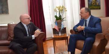 Συνάντηση του Υφ. Μακεδονίας – Θράκης Θ. Καράογλου με τον Υφ. Εξωτερικών των ΗΠΑ Philip Reeker