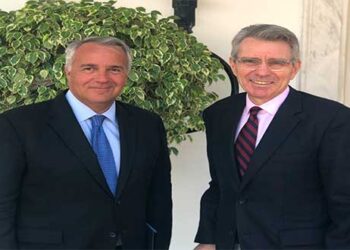 Συνάντηση ΥπΑΑΤ, Μάκη Βορίδη με τον Αμερικανό Πρέσβη Τζ. Ρ. Πάιατ