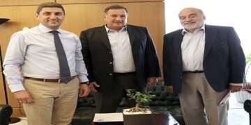 Συνάντηση Λ. Αυγενάκη με με τον πρόεδρο της Ελληνικής Ολυμπιακής Επιτροπής, Σπύρο Καπράλο