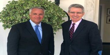 Συνάντηση ΥπΑΑΤ, Μάκη Βορίδη με τον Αμερικανό Πρέσβη Τζ. Ρ. Πάιατ