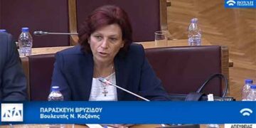 Τοποθέτηση της Παρασκευής Βρυζίδου Βουλευτή ΝΔ Ν. Κοζάνης στη Διαρκή Επιτροπή Παραγωγής και Εμπορίου της Βουλής – ΒΙΝΤΕΟ