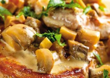 Χοιρινό φιλέτο μενταγιόν με προσούτο και κρόκο Κοζάνης