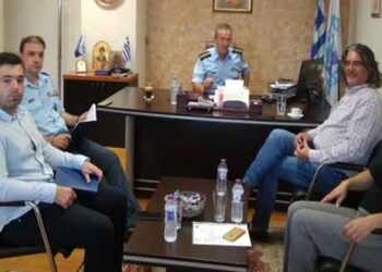 Τον Αστυνομικό Διευθυντή Κοζάνης κ. Διόγκαρη επισκέφθηκε ο Δήμαρχος Σερβίων,  Χρήστος Ελευθερίου χθες Τετάρτη