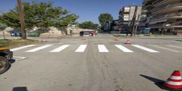 Διαγραμμίσεις διαβάσεων πεζών στην Πτολεμαΐδα από το Δήμο Εορδαίας