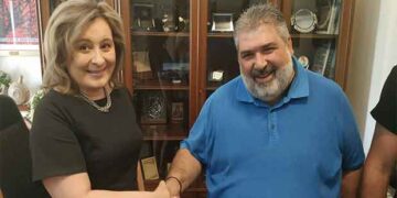 Επίσκεψη της Αθηνάς Τερζοπούλου στον Δήμαρχο Εορδαίας, Παναγιώτη Πλακεντά – (BINTEO)