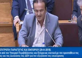 Παρέμβαση για τη ΔΕΗ, στην Επ. Παραγωγής και Εμπορίου της Βουλής του βουλευτή Φλώρινας Γιάννη Αντωνιάδη
