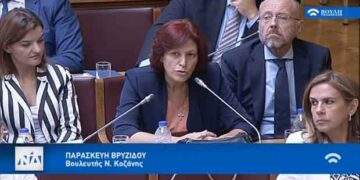 Τοποθέτηση της Παρασκευής Βρυζίδου Βουλευτή ΝΔ Ν. Κοζάνης για την Υγεία, στη Διαρκή Επιτροπή Κοινωνικών Υποθέσεων της Βουλής- ΒΙΝΤΕΟ
