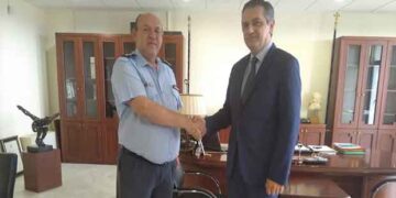 Επίσκεψη του Γενικού Περιφερειακού Αστυνομικού Διευθυντή Δυτικής Μακεδονίας, Θ. Κεραμά στον Περιφερειάρχη Δυτικής Μακεδονίας, Γ. Κασαπίδη