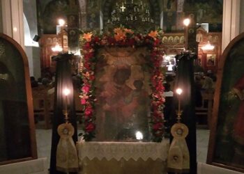 Βίντεο και φωτογραφίες από την αγρυπνία επί της εικόνας της Παναγίας Μυρτιδιώτισσας στον ιερό ναό Αγίου Στεφάνου Πτολεμαΐδας (video)