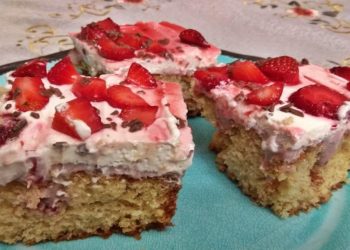 Μαγειρεύοντας με την Αρετή: Κέϊκ φράουλας με γλάσο