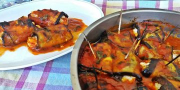 Μαγειρεύοντας με την Αρετή: Μεζές μελιτζάνας ρολό με τυριά