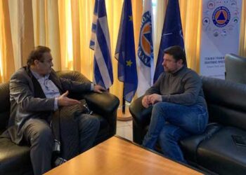 Η αναβάθμιση της Πυροσβεστικής Υπηρεσία Φλώρινας στο επίκεντρο της συνάντησης του Γ. Αντωνιάδη με το Γ.Γ. Πολ. Προστασίας Νίκο Χαρδαλιά