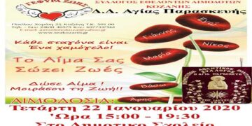 Στο Δ.Δ. Αγ. Παρασκευής η 2η Αιμοδοσία