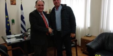 Εθιμοτυπική  επίσκεψη του Προέδρου της Κοινότητας Πτολεμαΐδας στον Νέο Διοικητή του Μποδοσάκειου Νοσοκομείου Πτολεμαΐδας