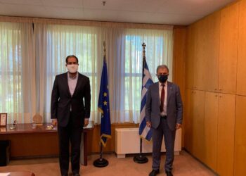 Συνάντηση του βουλευτή της ΝΔ Γιώργου Αμανατίδη με τον υφ. Μεταφορών Γιάννη Κεφαλογιάννη για την καλύτερη οργάνωση του κλάδου των Συνεργείων