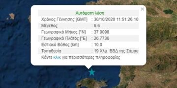 Ισχυρός σεισμός 6,6 Ρίχτερ στη Σάμο – Ταρακούνησε πολλές περιοχές της Ελλάδας και την Αττική