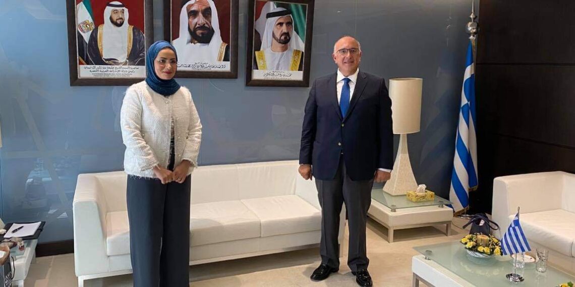 Συνάντηση και συζήτηση στην πρεσβεία των Ηνωμένων Αραβικών Εμιράτων  με την πρέσβειρα κα Eman Al Zeyoudi (Iμάν Aλ Zεγιούντι) είχε ο Βουλευτής της Ν.Δ. Μιχάλης Παπαδόπουλος