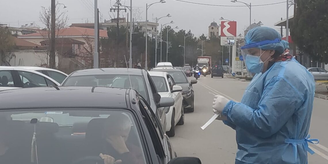 Έλεγχοι ταχείας ανίχνευσης κορωνοϊού (rapid tests) στις εισόδους της Πτολεμαΐδας από το Δήμο Εορδαίας