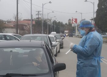 Έλεγχοι ταχείας ανίχνευσης κορωνοϊού (rapid tests) στις εισόδους της Πτολεμαΐδας από το Δήμο Εορδαίας