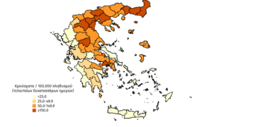 Μείωση Κρουσμάτων στην Π.Ε. Καστοριάς:  Άλλαξε Κατηγορία στον Χάρτη Γεωγραφικής Διασποράς του ΕΟΔΥ