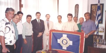 Ο Δήμαρχος της Αθήνας και πρόεδρος της Κεντρικής Ένωσης Δήμων και Κοινοτήτων Ελλάδος (ΚΕΔΚΕ), Αβραμόπουλος Δημήτρης, στην Πτολεμαϊδα το 1995– Από τη στήλη του κ. Γ. Καζαντζή στον Παλμό 30/12/2020