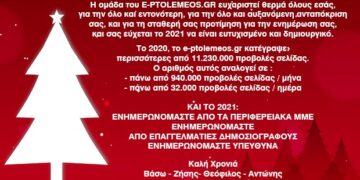 To e-ptolemeos.gr σας εύχεται καλή χρονιά και ευτυχισμένο το 2021!