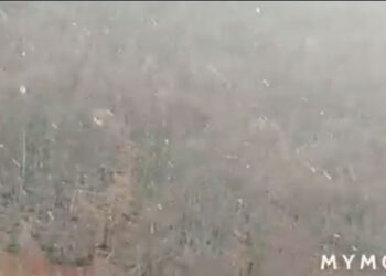 Ασθενής χιονόπτωση σε εξέλιξη στο Νυμφαίο Φλώρινας