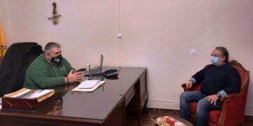 Συνάντηση Δημάρχου Εορδαίας Παναγιώτη Πλακεντά με τον Πρόεδρο του Εμπορικού Συλλόγου Πτολεμαΐδας Μιχάλη Δεληκώστα