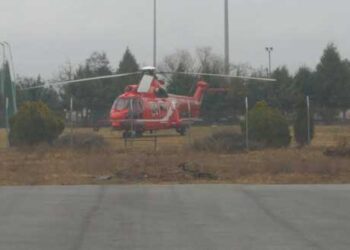 Με ελικόπτερο έφτασαν το πρωί στην Πτολεμαΐδα ο Γ.Γ. Πολιτικής Προστασίας και ο Αρχηγός του Π.Σ.