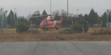 Με ελικόπτερο έφτασαν το πρωί στην Πτολεμαΐδα ο Γ.Γ. Πολιτικής Προστασίας και ο Αρχηγός του Π.Σ.