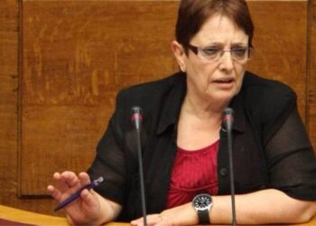 H Αλέκα Παπαρήγα σε εκδήλωση του ΚΚΕ στην Φλώρινα