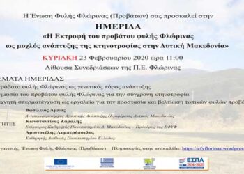 ΗΜΕΡΙΔΑ: «Η Εκτροφή του προβάτου φυλής Φλώρινας ως μοχλός ανάπτυξης της κτηνοτροφίας στην Δυτική Μακεδονία»