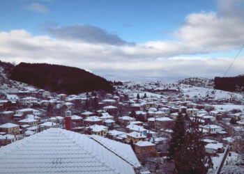 Χιονίζει στην Βλάστη- Βίντεο