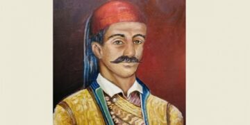 Αποκαλυπτήρια πορτρέτου του Βλατσιώτη ήρωα Γιάννη Φαρμάκη από τον Σύλλογο Βλατσιωτών Ν. Λάρισας