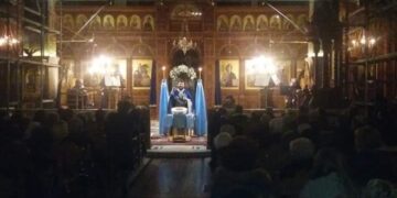 Κατάμεστος ο Ιερός Ναός Αγίου Στεφάνου Πτολεμαΐδας στους Α’  ΧΑΙΡΕΤΙΣΜΟΥΣ υπέρ της Παναγίας Θεοτόκου!