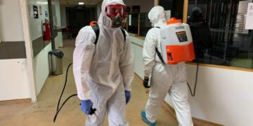 Απολύμανση χώρων στο Μποδοσάκειο Νοσοκομείο Πτολεμαΐδας προσφορά εθελοντών