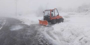 ΤΩΡΑ: Η εικόνα του δρόμου στο δρόμο για Βλάστη – Πολύ χιόνι (VIDEO)