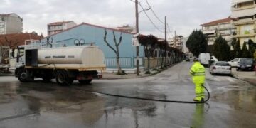 Πλύσιμο οδών και πλατειών στο Δήμο Εορδαίας